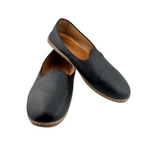 Charix Womens Handcrafted Soft Leather Slip On Loafers EU43 Black Unisex Classic